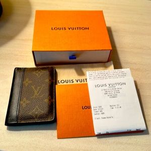 Louis Vuitton pocket organizer. Monogram Macassar Canvas.